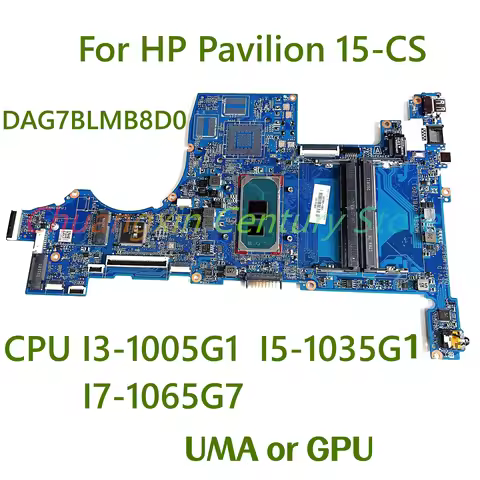 DAG7BLMB8D0 motherboard For HP Pavilion 15-CS Laptop with CPU I3-1005G1 I5-1035G1 I7-1065G7 100% Tes