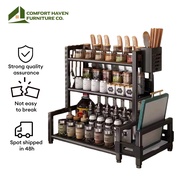 Comfort Haven Furniture Co. Kitchen Spice Rack Multifunctional Organizer Shelf 2/3 Layer (30-50cm)