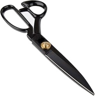 LNKA Sewing Fabric Scissors Black - 9 Inch Professional Scissor Heavy Duty Industrial Strength High