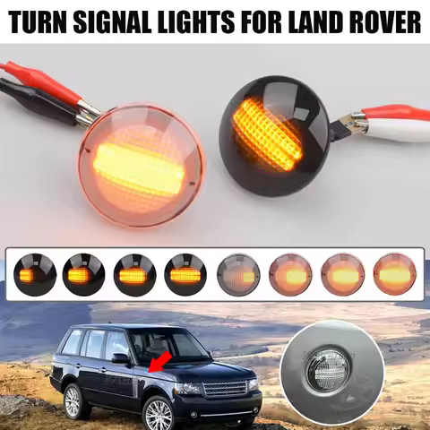 2X Crystal Smoked Side Marker LED Turn Signal Light For Range Rover L322 2002-2012 XGB500020A XGB500