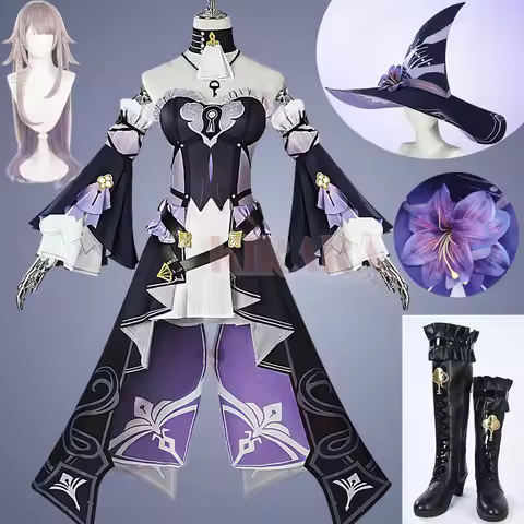 Star Rail Big Herta Cosplay Costume Wig Hair Game Cosplay Dress Herta Cosplay Shoes Boots for Women 