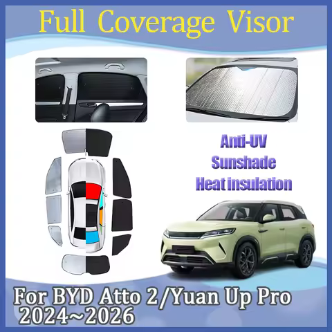 For BYD Atto 2 Accessories Yuan Up Pro SC3E 2024 2025 2026 Window Shade Sun Visors Sunshade Heat Pro