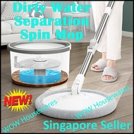 Separation Spin Mop Homely Magic Microfiber Spin Mop Clean &amp; Dirty Water Separated Bucket round square mop