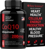CoQ10 200mg Antioxidants Supplement - Co Q 10 Supplement for Heart Health & Brain Support - High Abs