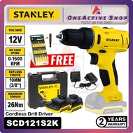 STANLEY 12V Cordless Drill Driver SCD12 - 2 Years Warranty ( STANLEY CORDLESS DRILL DRIVER SCD121S2K-B1 / SCD121S2