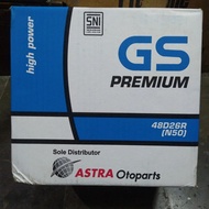 PROMO - AKI MOBIL BATTERY GS ASTRA TYPE PREMIUM N50 12 V 50 AH