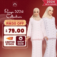 ♖ZOE ARISSA baju raya 2024 viral Printed Sulam Isabell kurung kedah klasik style elegant terbaru 202