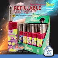 1 BOX (25PCS) YEEPI Torch lighter Windproof Lighter Gas lighter refill wth Laiter api Lighter unik P