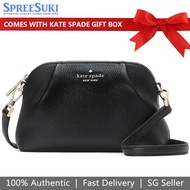 Kate Spade Handbag In Gift Box Crossbody Bag Dumpling Small Convertible Wristlet Strap Black # KA576