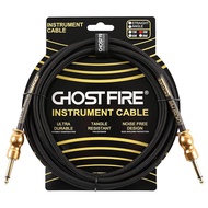 GHOSTFIRE สายกีต้าร์โปร่งความเที่ยงตรงสูง สายอุปกรณ์ (10 ฟุต) ขั้วต่อเคลือบทองตรงไปตรง