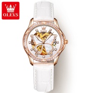 OLEVS Womens watch Automatic Mechanical Watch office lady fashion elegant butterfly Watch 6622
