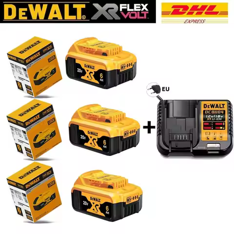 100% Original DEWALT Battery 20V 6.0AH High Performance Rechargeable Lithium-ion Battery For DCBL722