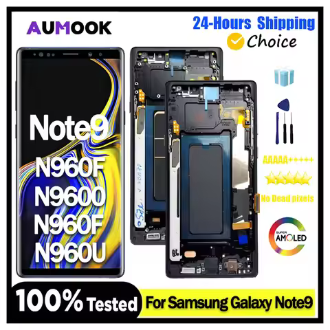 Super AMOLED For Samsung Galaxy Note9 N960F LCD Display Touch Screen Digitizer With Frame For Samsun