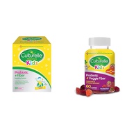 Culturelle Kids Probiotic + Fiber Packets 60 Count & Daily Probiotic Gummies 60 Count - Digestive &