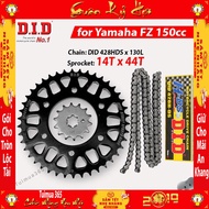 [HCM]Nhông sên dĩa DID Yamaha FZ 150cc – Sên đen 130L 10ly DID HDS ( Thái Lan 14T x 44T )