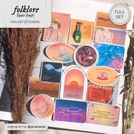 FULL SET Folklore by Taylor Swift Vinyl Stickers