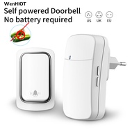 Door bell wireless doorbell No battery required self-power door bell waterproof house bell Outdoor Doorbell UK plug
