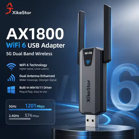 XikeStor AX1800 WiFi 6 USB Wireless Adapter Dual Band 5G 1800Mbps Network Card for PC Laptop Desktop