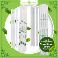 Green Buddy Bio-straws made from corn and cassava Starch 100% biodegradable and compostable