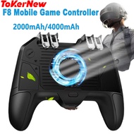 F8 Mobile Game Controller with Cooling Fan 2-In-1 Design Built-In 2000Mah 4000Mah Rechargeable Batte