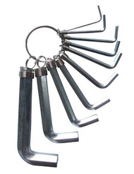 [READY STOCK] 10PCS Hex Allen Key Set Chromium-vanadium Steel Spanner Short Arm Tool Set For Hexagon