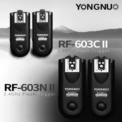 YONGNUO RF603C/N II Wireless Flash Trigger Transceivers Compatible for NIKON D7000 Canon 5D 7D 100D 