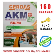 BUKU LATIHAN CERDAS AKM + UJIAN SEKOLAH SD/MI TAHUN 2021 + kunci