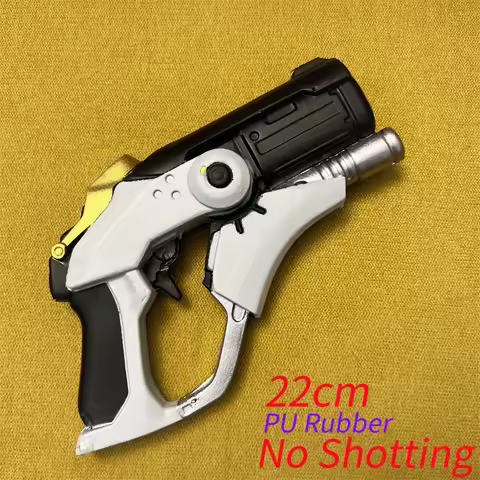 OW Gun Cosplay Angela Ziegler Mercy Angel Shock Gun Prop Weapons Model Safety PU Rubber Model Hallow