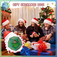 AA 2026 Christmas Gift Exchange Dice 12-Sided ABS Party Game With Elf & Snowflake Design Fun Interac