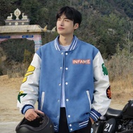 [Ready Stock] Streetstyle Baseball Jacket Varsity Jacket INFAME Lucky 77 Baseball Jacket