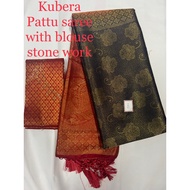 (READY STOCK ) New Design Kubera Pattu Soft Silk Saree with blouse stone Embroidered