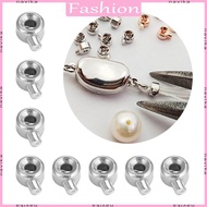 NAV 20 Pack Stopper Spacer Bead Finishing Clasps Positioning Clasp Copper Plating Crimp End Beads  f