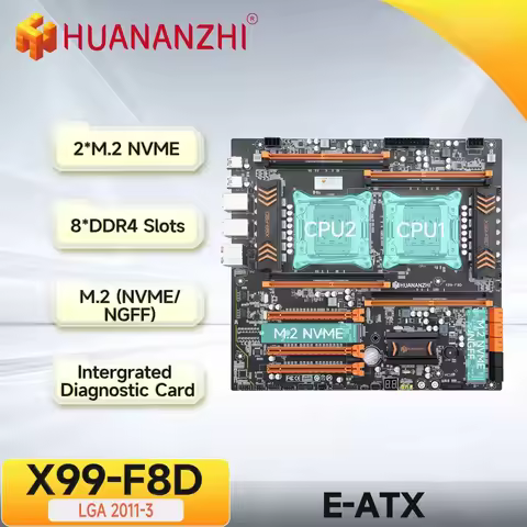 HUANANZHI X99 F8D LGA 2011-3 XEON X99 Motherboard Combo kit support Intel Dual CPU E5 2680 2695 2667