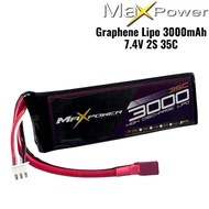 Maxpower Graphene Lipo 3000mAh 2S 7.4V 35C MP3035-2G