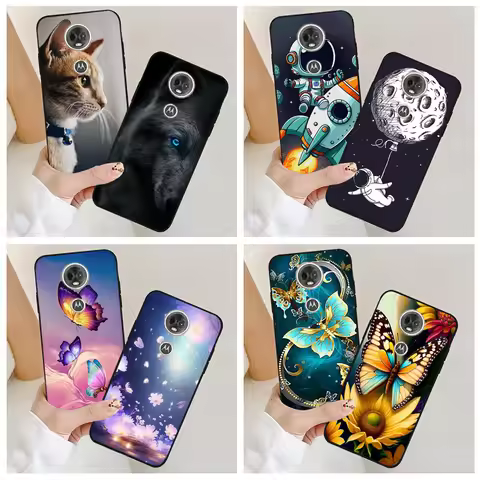 For Motorola Moto E5 Plus Phone Case astronaut Silicone Camera Protection Back Cover For Motorola Mo