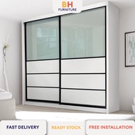 bhfurniture-Anti-Jump Sliding Wardrobe/6x8ft or 8x8ft Wardrobe