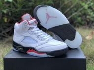 Air Jordan 5 Retro Fire Red Silver Tongue