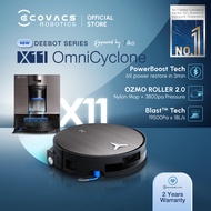 [NEW] ECOVACS DEEBOT X11 OmniCyclone Robot Vacuum |19500PA BLAST| OZMO ROLLER™ Mop 2.0|PowerBoost Ch