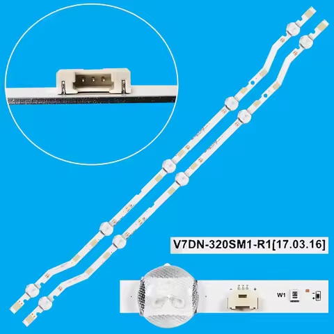 579mm 3V LED TV Backlight For 32inch CSP 5leds V7DN-320SM0-R1 2Pcs/Set LED Light Strip TV Repair UE3