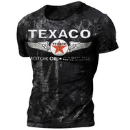 Vintage Texaco T-shirts For Men 3d Printed Men's Texaco Streetwear Classic Sportswear Oversized 6xl Tops Tee Shirt Man Clothing