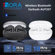 1HORA AUT207 Wireless Bluetooth Earbuds Type-C Charging Smart Touch Control Black/White Compatible w
