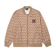 MLB棒球服開衫NY洋基隊老花滿印加厚夾克外套