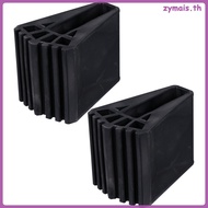 2 Pcs Foot Pads Feet Leg Folding Ladder Accessories Cushion 9.20X6.70X6.20CM Black  zymais