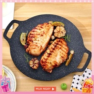 Cast iron pan SIZE 34 - Stone baking pan non-stick pan size 34 cm Korean non-stick stone pan chao da