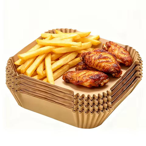 100pcs Air Fryer Liners Non Stick Parchment Paper Baking Sheets Oil Proof Waterproof for Ninja Insta