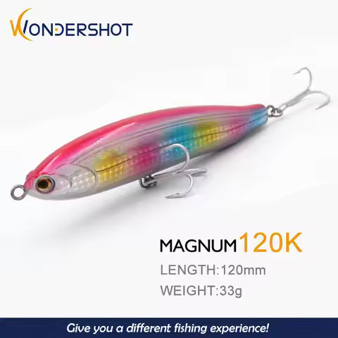 Wondershot D07 Hot model quality pencil 1PC 12cm 33g Hard Fishing Lure Topwater Lake River Fishing W