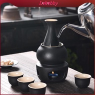 [Lohobby] Ceramic Sake Cup Set with Warmer, Creative Sake Warmer Bowl, Traditional Sake Drinkware fo