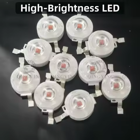 50pcs-500pcs 1W 3W High Power LED Diodes for Emergency Traffic Light Yellow Amber Orange Chip 585-59