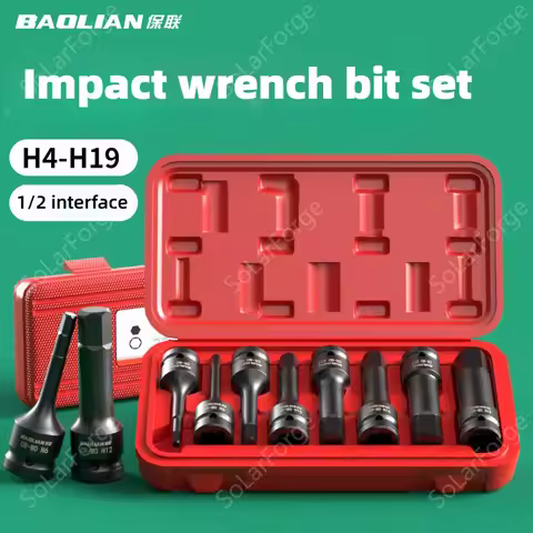 BAOLIAN 1/2inch Electric Drill Socket Adapter H4 H19 Air Impact Wrench Hex Head Socket 12.5mm Adapte