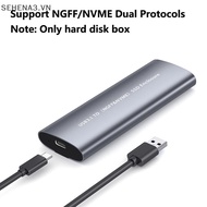 SEHVN M.2 NVME NGFF Dual Protocol SSD Case USB Type C HDD Box 10Gbps Enclosure Hard Disk Box Univers